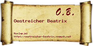 Oestreicher Beatrix névjegykártya