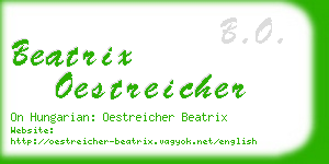 beatrix oestreicher business card